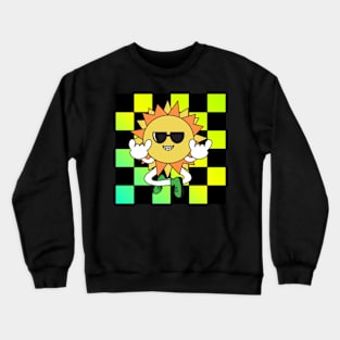 Rock on Cyberpunk Sun Crewneck Sweatshirt